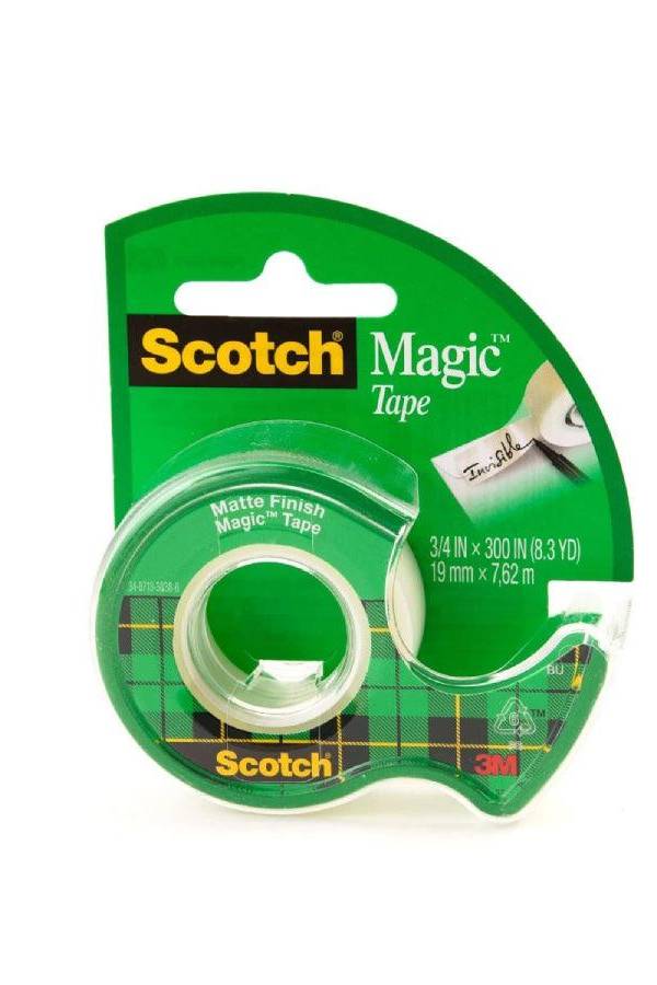 3M Scotch Magic Tape with Refillable Dispenser, 3/4″ x 300″