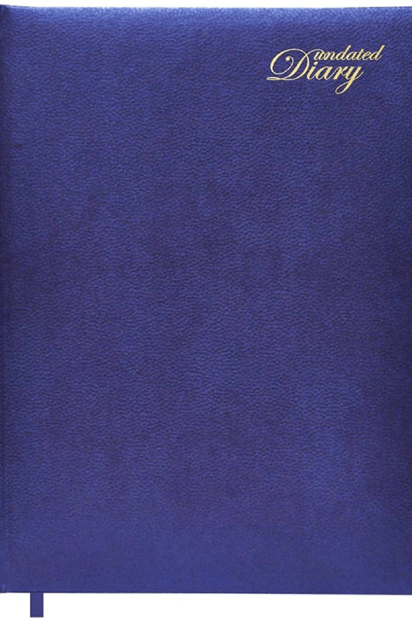 Undated Diary Executive Padded Cover – Blue (FSDI-121BL)