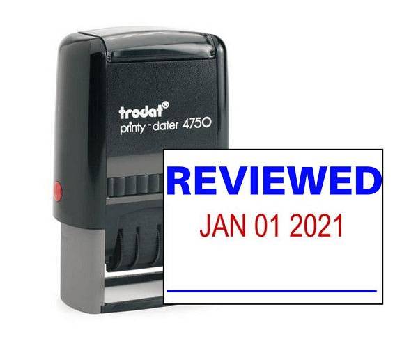 Trodat Printy 4750 Self Inking Dater Stamp “REVIEWED”
