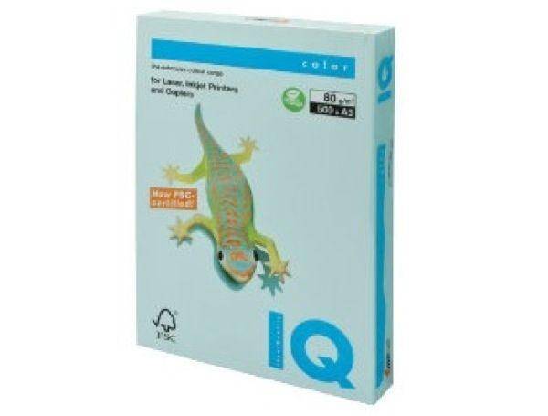 IQ Colored Copy Paper A4, 80gsm, Pale Blue, 500Sheets/Ream