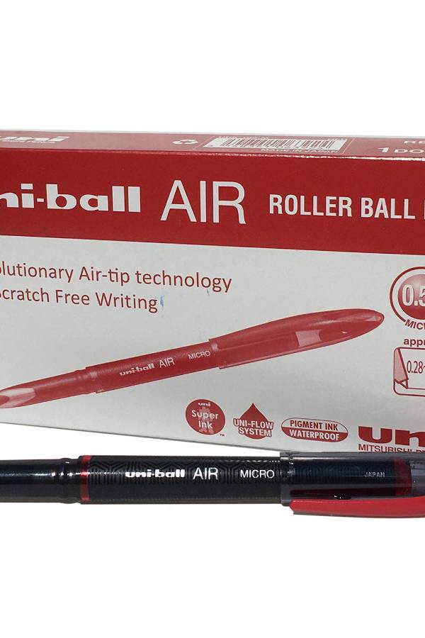 Uni-ball UBA-188-M Air Micro Pen – 0.5mm, Red (Pack of 12)