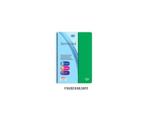 Spiral PP Soft Cover University Book 8.5″ x 11″ (FSUB3SS8.5×11)