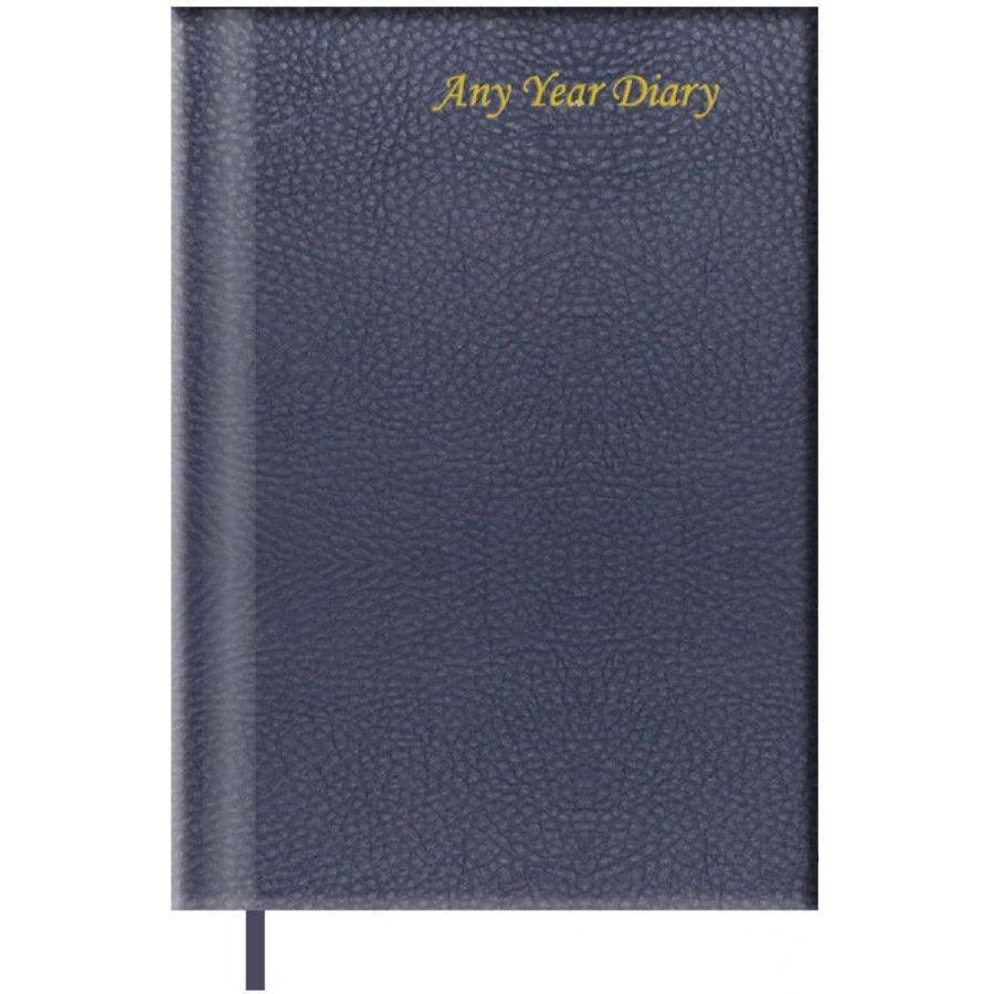 A5 Undated Any Year Diary Vinyl Material Cover, Black (FSDIUD3709)