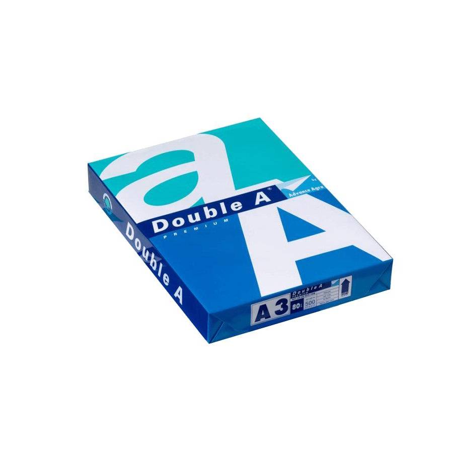 Double A Premium Photocopy Paper, A3 Size, 80 gsm, 500 Sheets / Ream