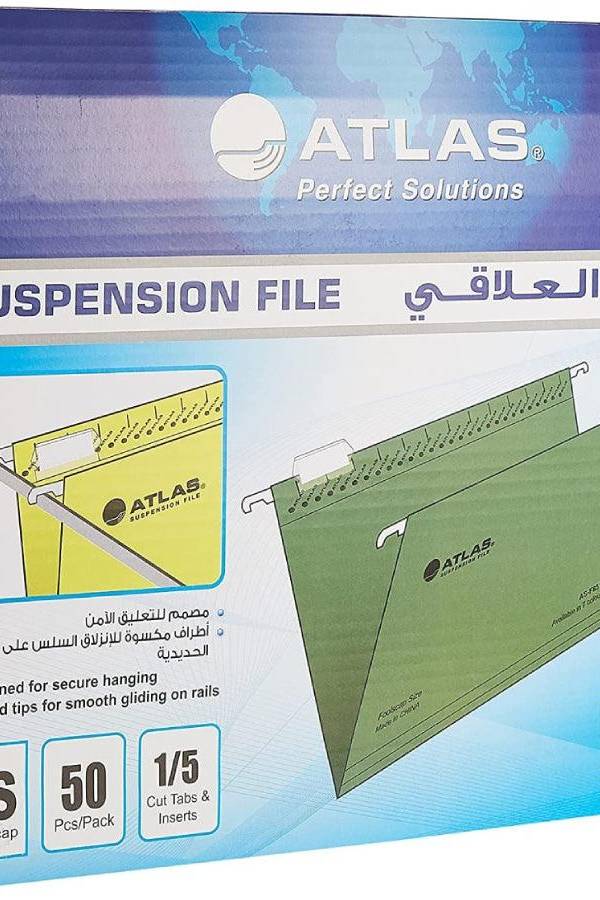 Atlas Suspension/Hanging Files, FS Size, 50/box, Dark Green