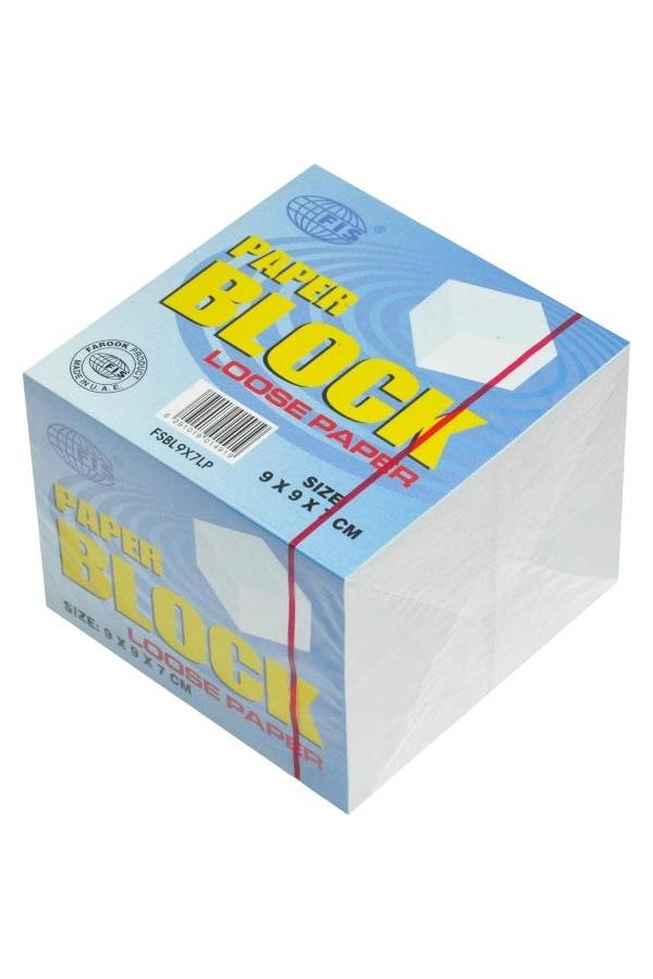 Paper Cube White without Gum 9x9x9cm
