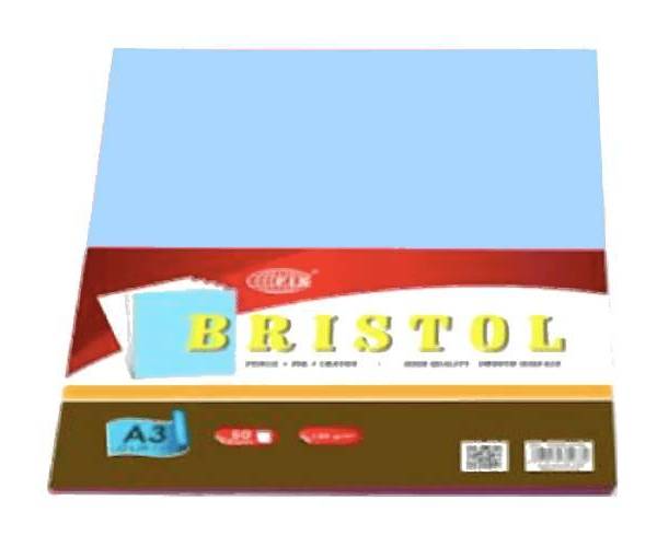 Bristol Paper 180gsm, A3 Size, 50Sheets/Pack Blue