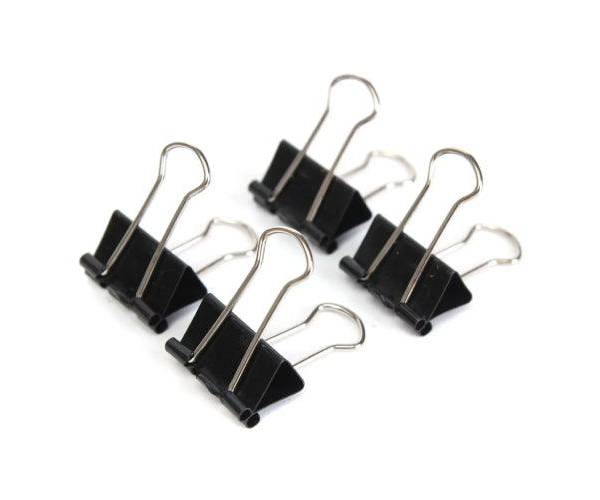 Deluxe Black Binder Clips, 19mm, 12clips/pack