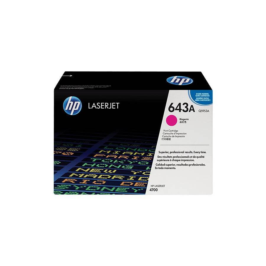 HP 643A Magenta Original LaserJet Toner Cartridge (Q5953A)