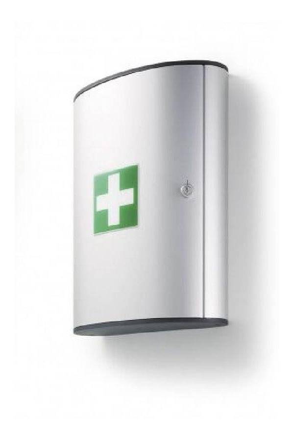 Durable aluminum FIRST AID BOX L, empty