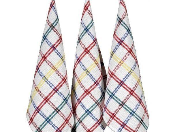 Cotton Kitchen Cloth Assorted Colors, Small 39x58cm, 12-pack