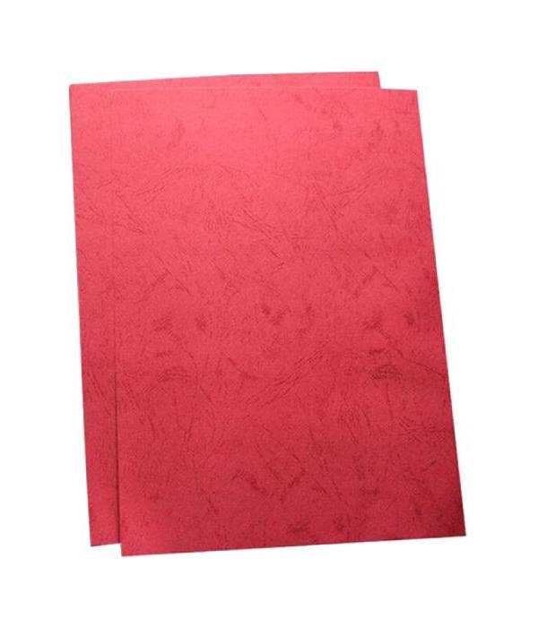 Deluxe A4 Embossed Leather Board Binding Cover, 100/pack, Red