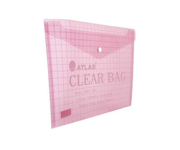 Atlas Document Bag “My Clear Bag” F/S, 12/pack, Red