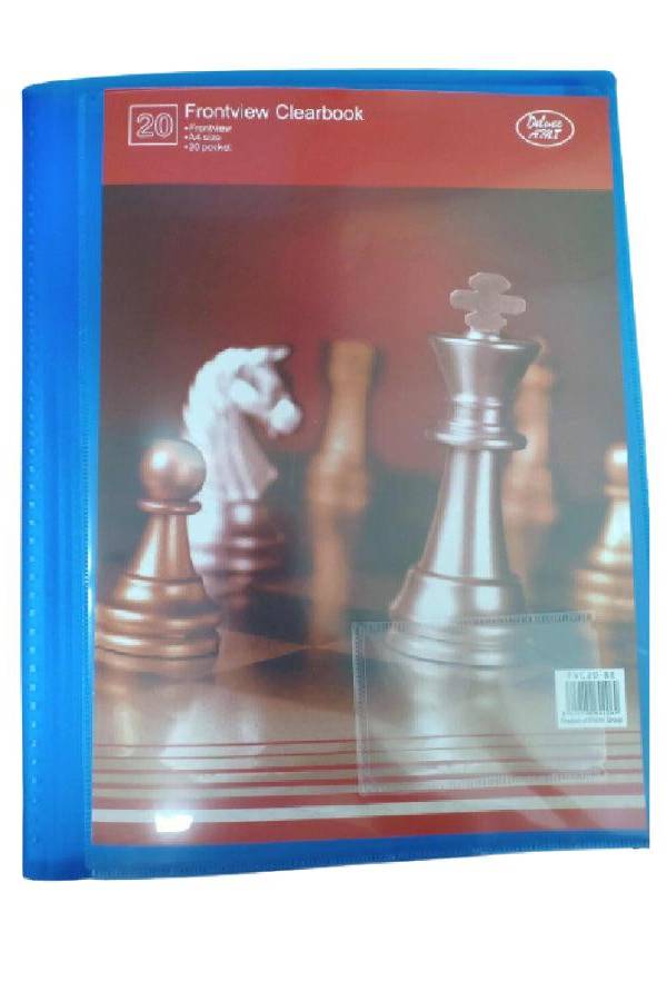 Deluxe Clear Book A4, 20 Pockets – FVC10020 – Blue