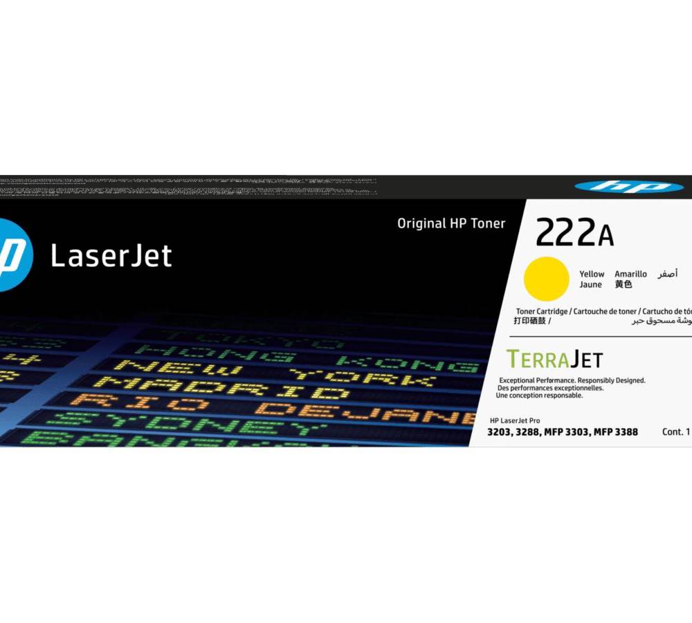 HP 222A Yellow Original LaserJet Toner Cartridge